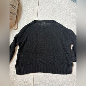 J. Crew black linen sweater